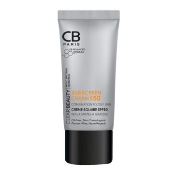 کرم ضدآفتاب پوست مختلط تا چرب بی رنگ SPF50 سی بی
