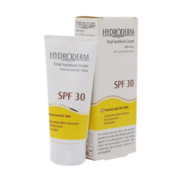 کرم ضد آفتاب SPF30 هیدرودرم مناسب پوست های معمولی و خشک ۵۰ میلی لیتر