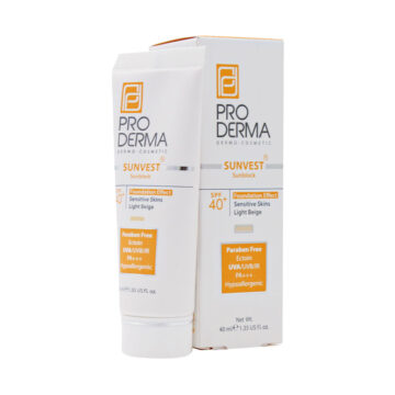 کرم ضد آفتاب مینرال رنگی بژ روشن پرودرما ⁺SPF40 مناسب پوست های حساس ۴۰ میلی لیتر